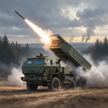 Un lanzador HIMARS dispara cohetes